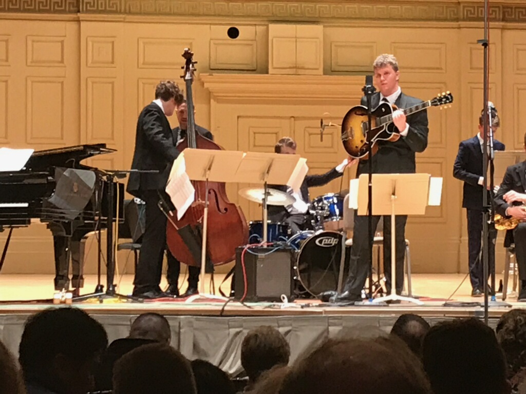 Thatcher during the All-State Jazz Concert at Boston's Symphony Hall