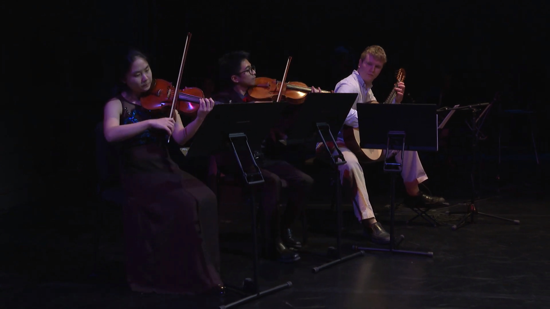 Thatcher Harrison, Cheng Io Lo, and Cheng Io Lo perform 'Remembrance Brazil' at YoungArts New York (2019)